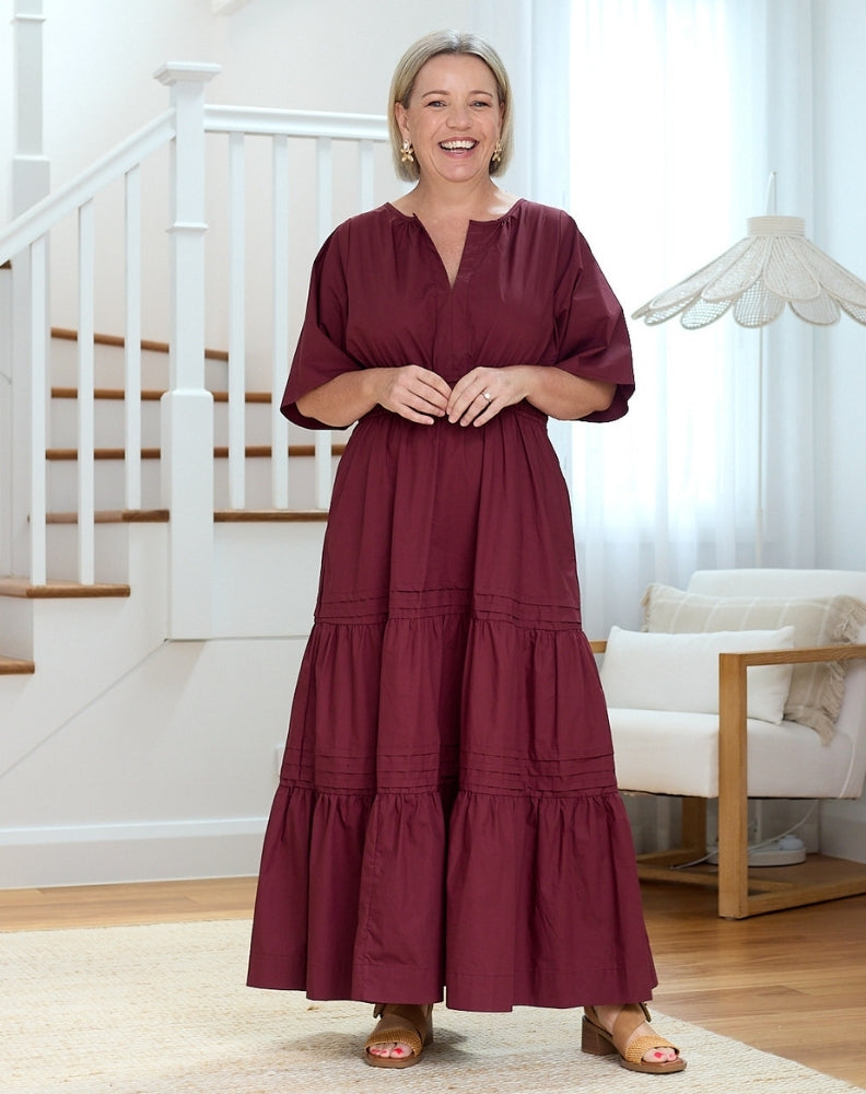 Teddie Maxi Dress - Wine