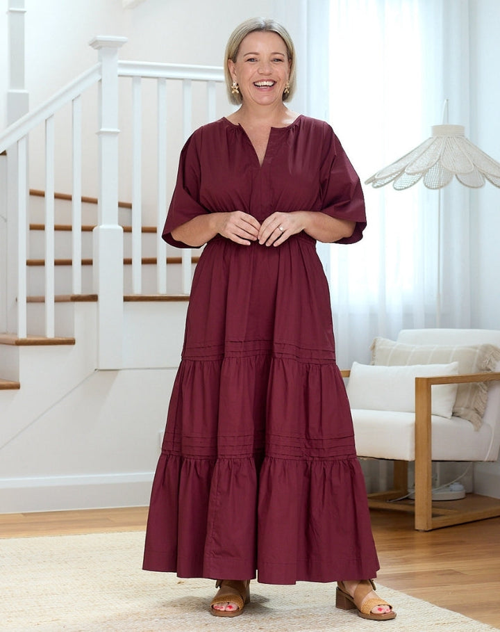 Teddie Maxi Dress - Wine