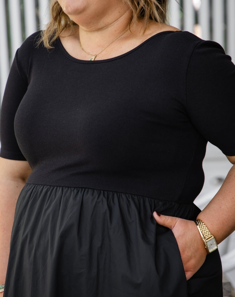 Melissa Midi Dress - Black