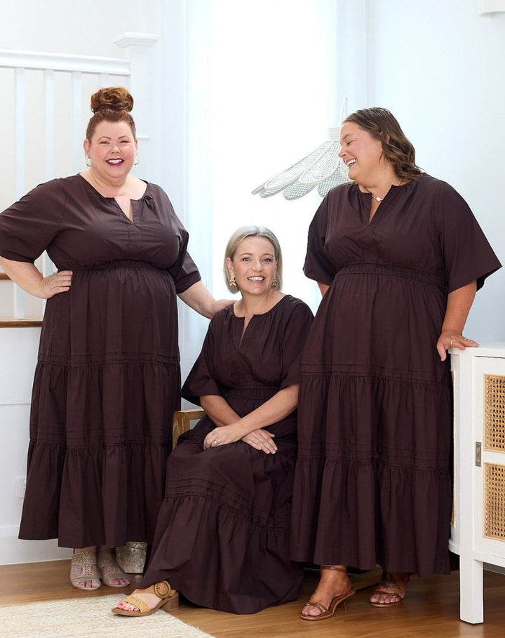Teddie Maxi Dress - Chocolate