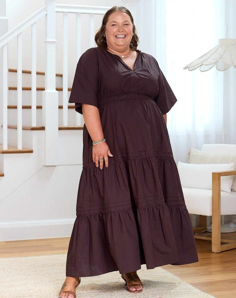 Teddie Maxi Dress - Chocolate