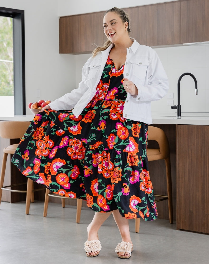 Jamie Dress - Sunset Garden