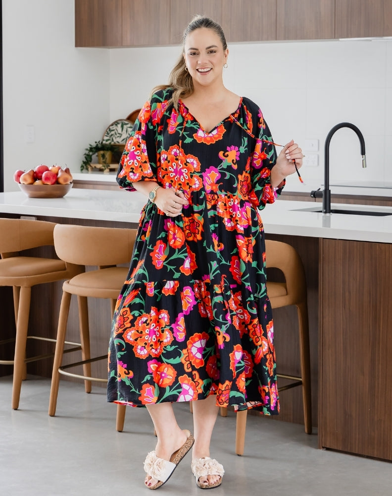 Jamie Dress - Sunset Garden