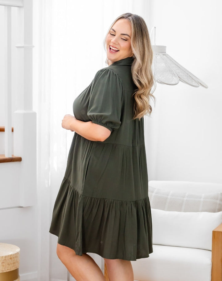 Taylor Shirt Dress - Khaki