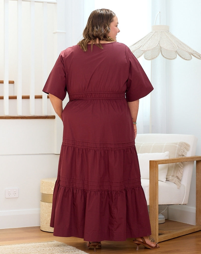 Teddie Maxi Dress - Wine