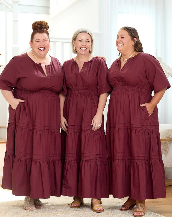 Teddie Maxi Dress - Wine