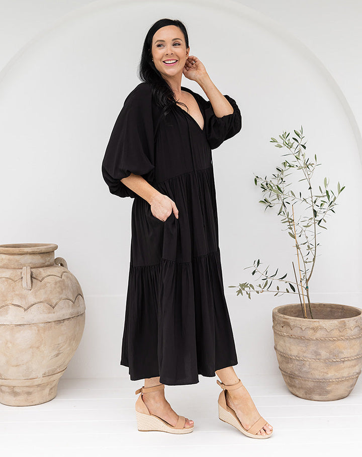 Jackson Midi Dress - Black