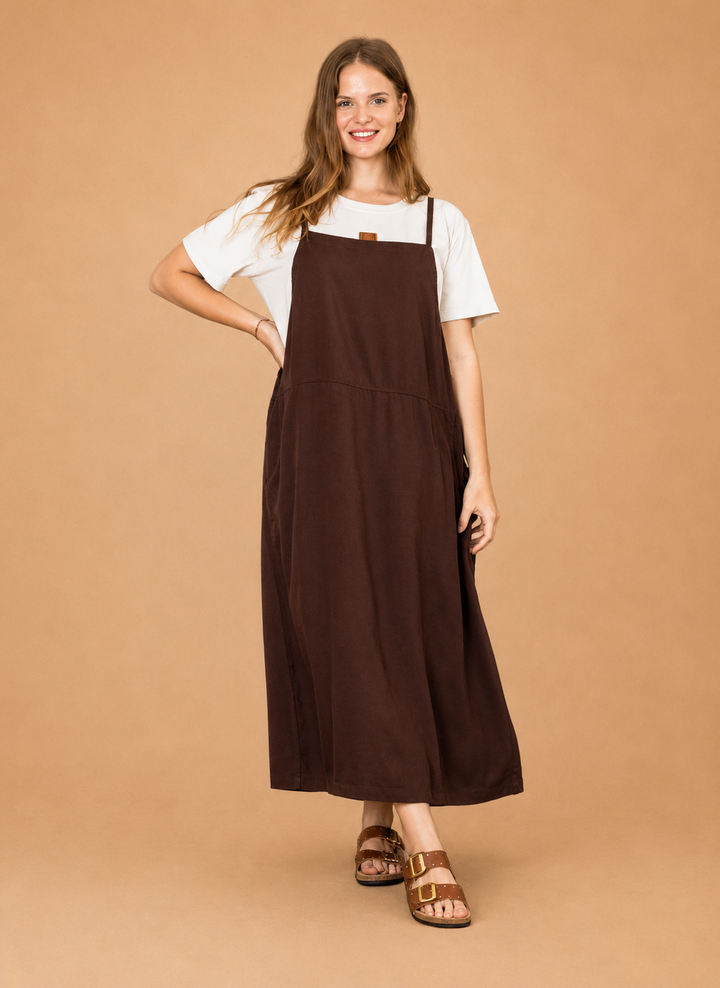 Apron Dress - Chocolate